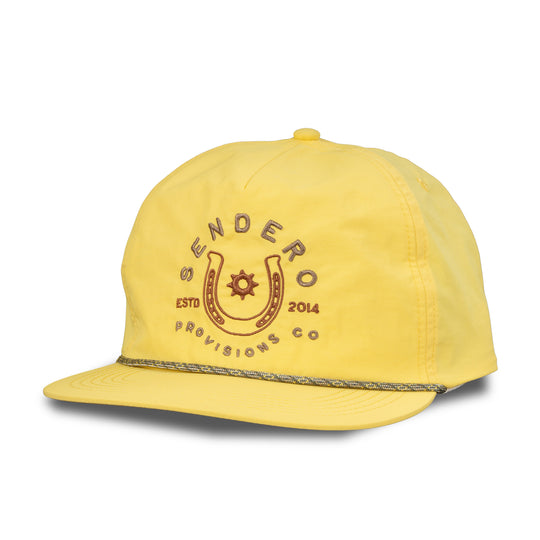 Sendero No Luck Yellow 5-Panel Unstructured Snapback Hat
