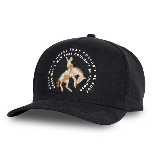 Sendero Never Was A Horse Black 5-Panel Unstructured Snapback Hat
