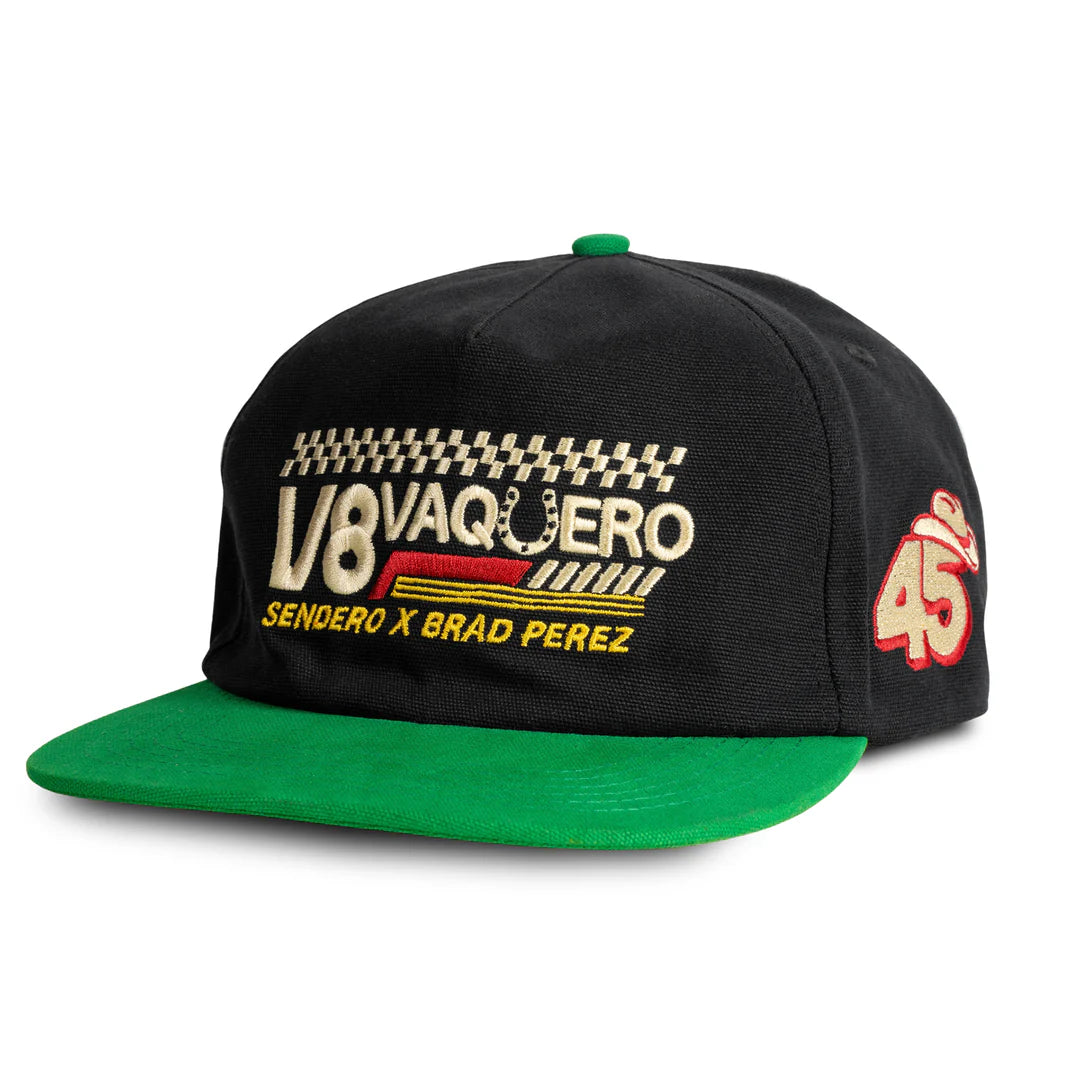 Sendero x Brad Perez V8 Vaquero Black Snapback Hat