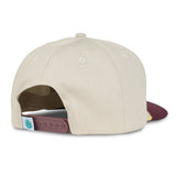 Sendero Buena Suerte Cream Maroon 5-Panel Structured Snapback Hat