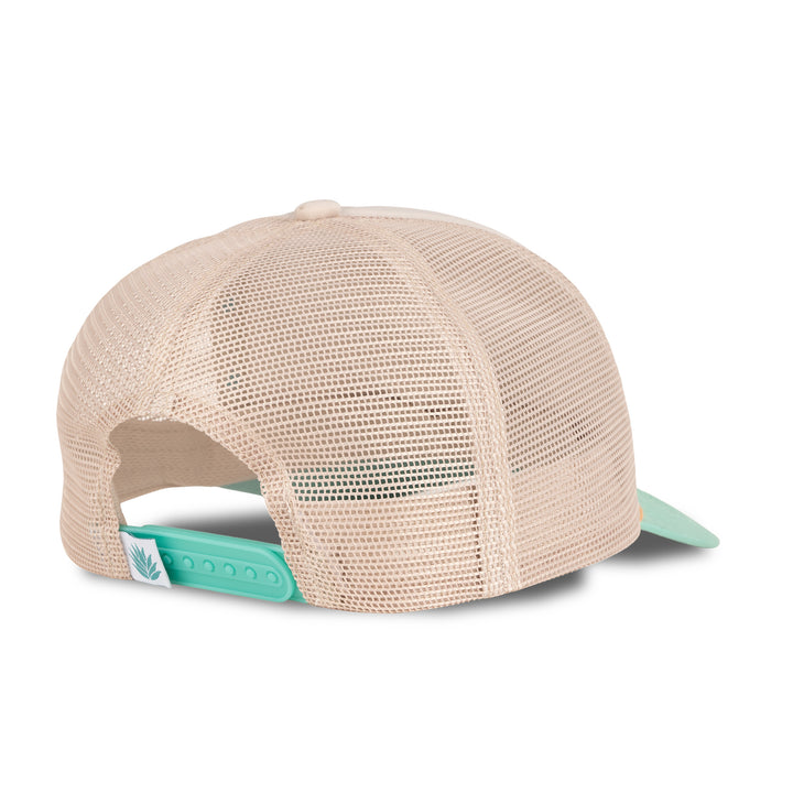 Sendero Coastal Cowgirl Cream Teal Snapback Trucker Hat