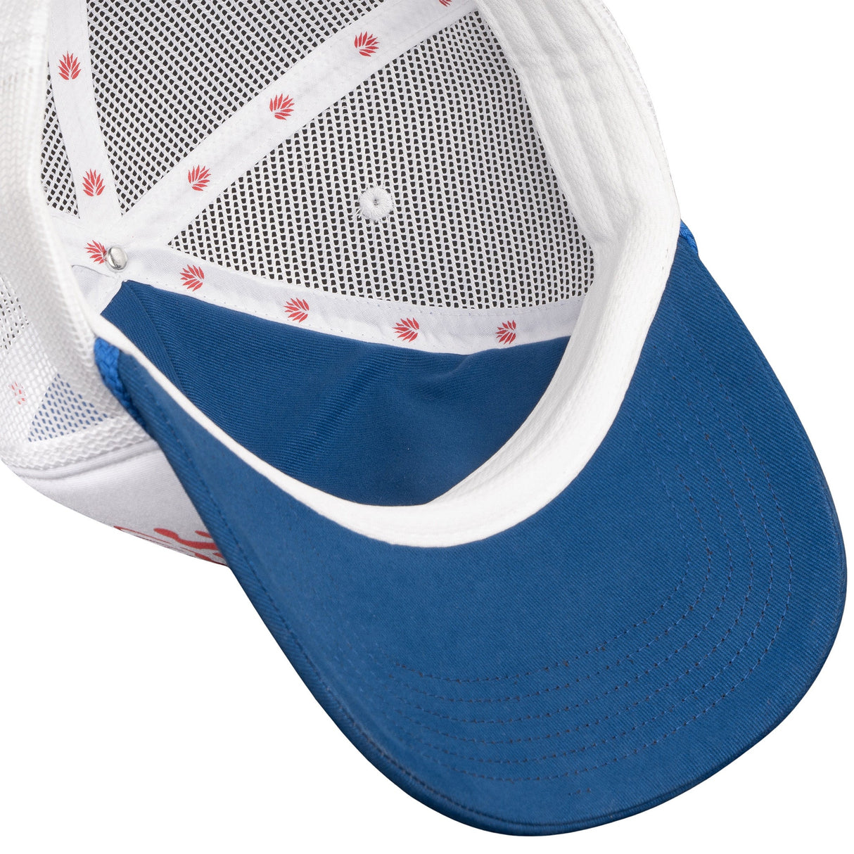 Sendero Easy Does It White Red Blue Foam Mesh Trucker Snapback Hat