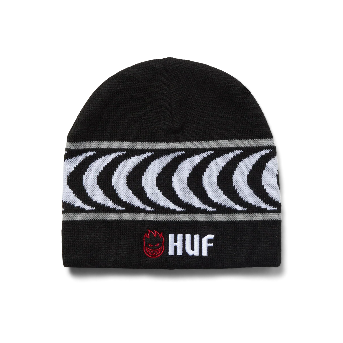 HUF x Spitfire Skull Beanie Black