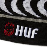 HUF x Spitfire Skull Beanie Black