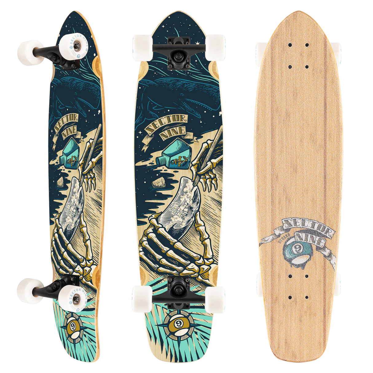 Sector Nine Strand Castaway 34.0 "X 8.7" Cruiser Complete Skateboard
