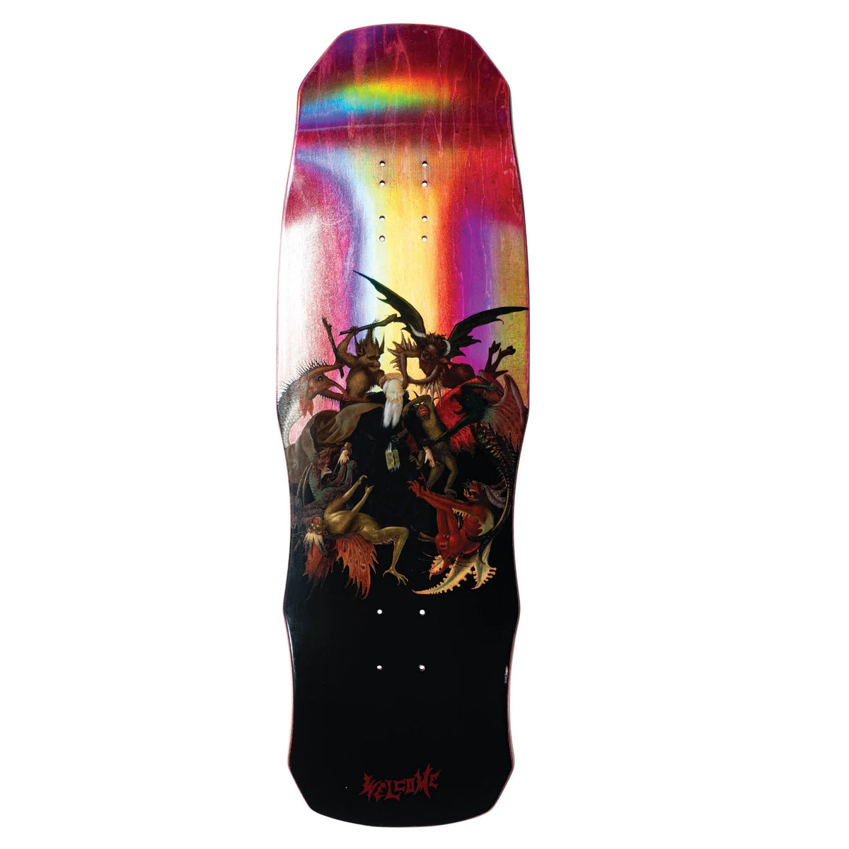 Welcome Torment on Dark Lord Dark Red Stain 9.8" Skateboard Deck