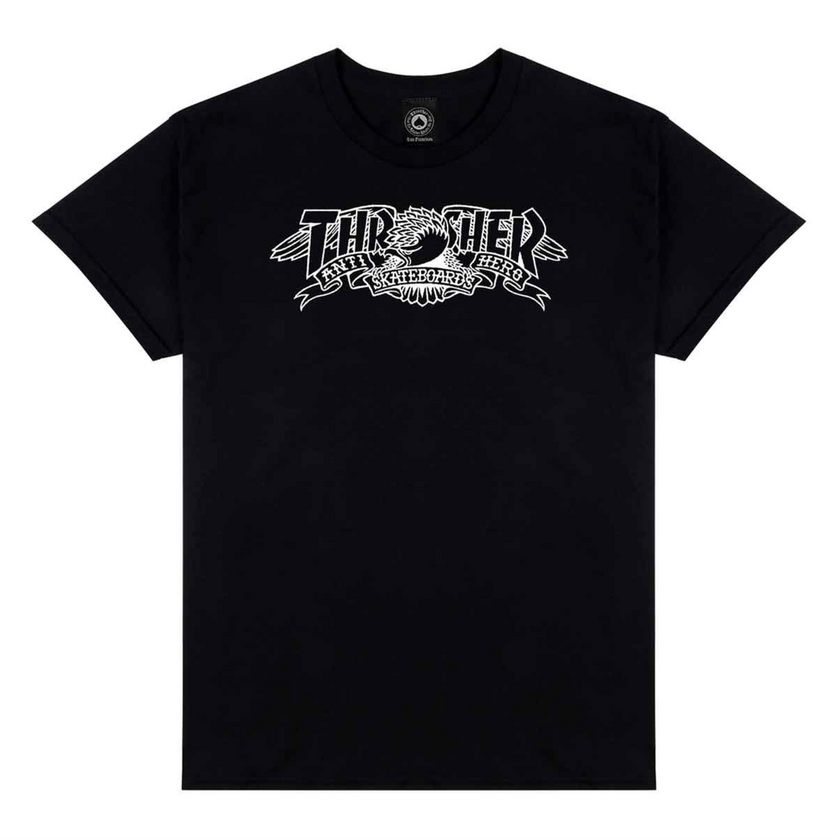 Thrasher x Anti Hero Mag Banner Black S/s Shirt