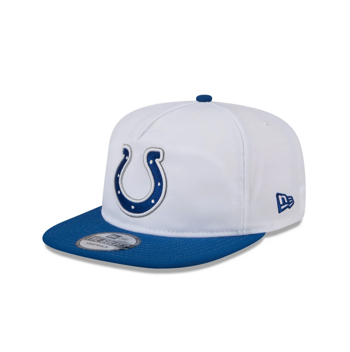 New Era Men s White Royal Indianapolis Colts 2024 NFL Training Camp Golfer Snapback Hat White