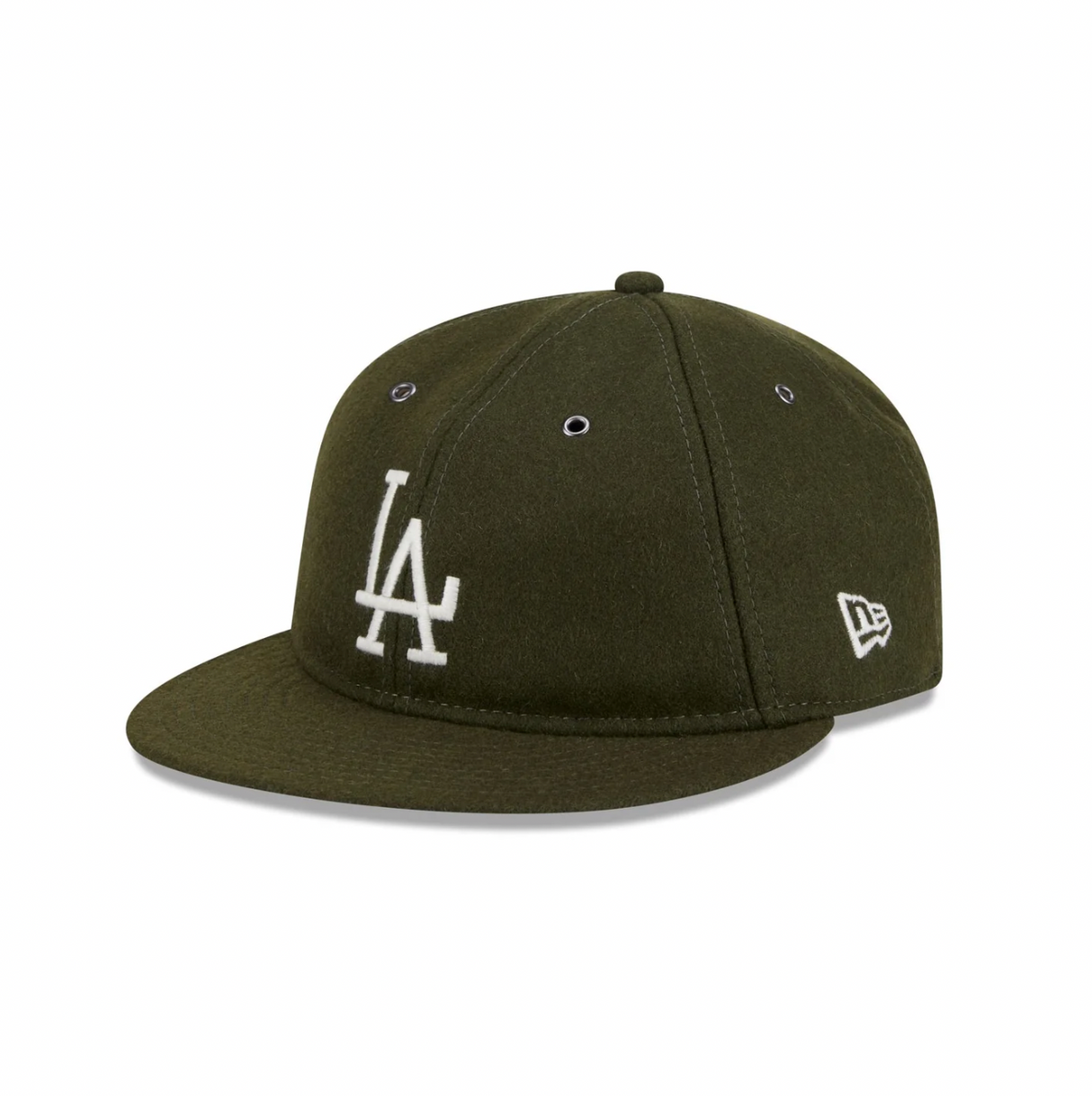 New Era Los Angeles Dodgers Wool New Olive 5950 Retro Crown Fitted Hat