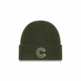 New Era Chicago Cubs Green Merino Wool Knit Beanie