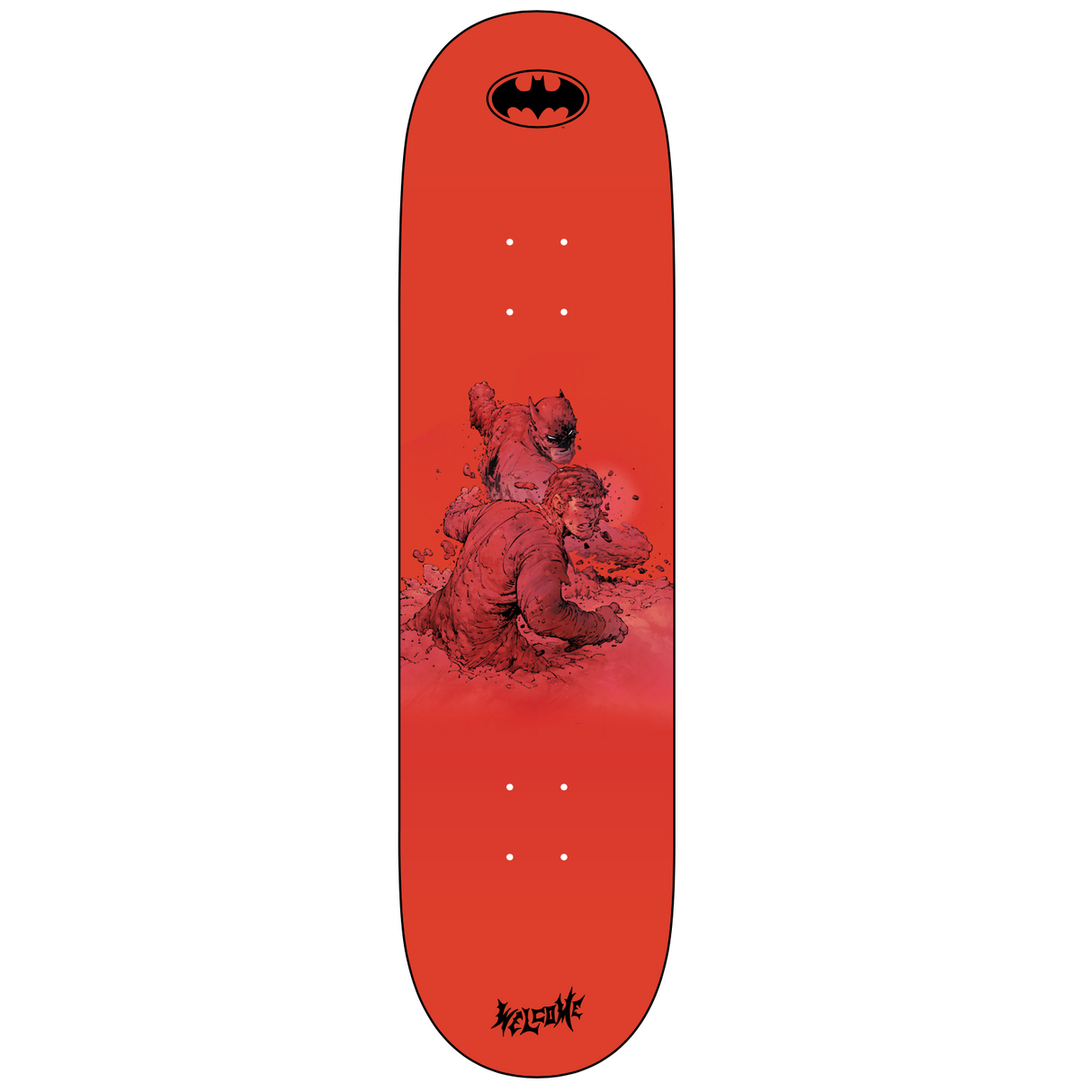 Welcome x Batman Knockout on Popsicle Red/Black Dip 8.25" Skateboard Deck