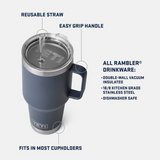 Yeti Rambler 35 oz Straw Mug Rescue Red