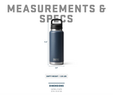 Yeti Rambler 36 oz Bottle Chug Red White Navy Water Bottle