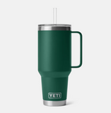 Yeti Rambler 42 oz Straw Mug Black Forest Green