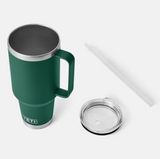 Yeti Rambler 42 oz Straw Mug Black Forest Green