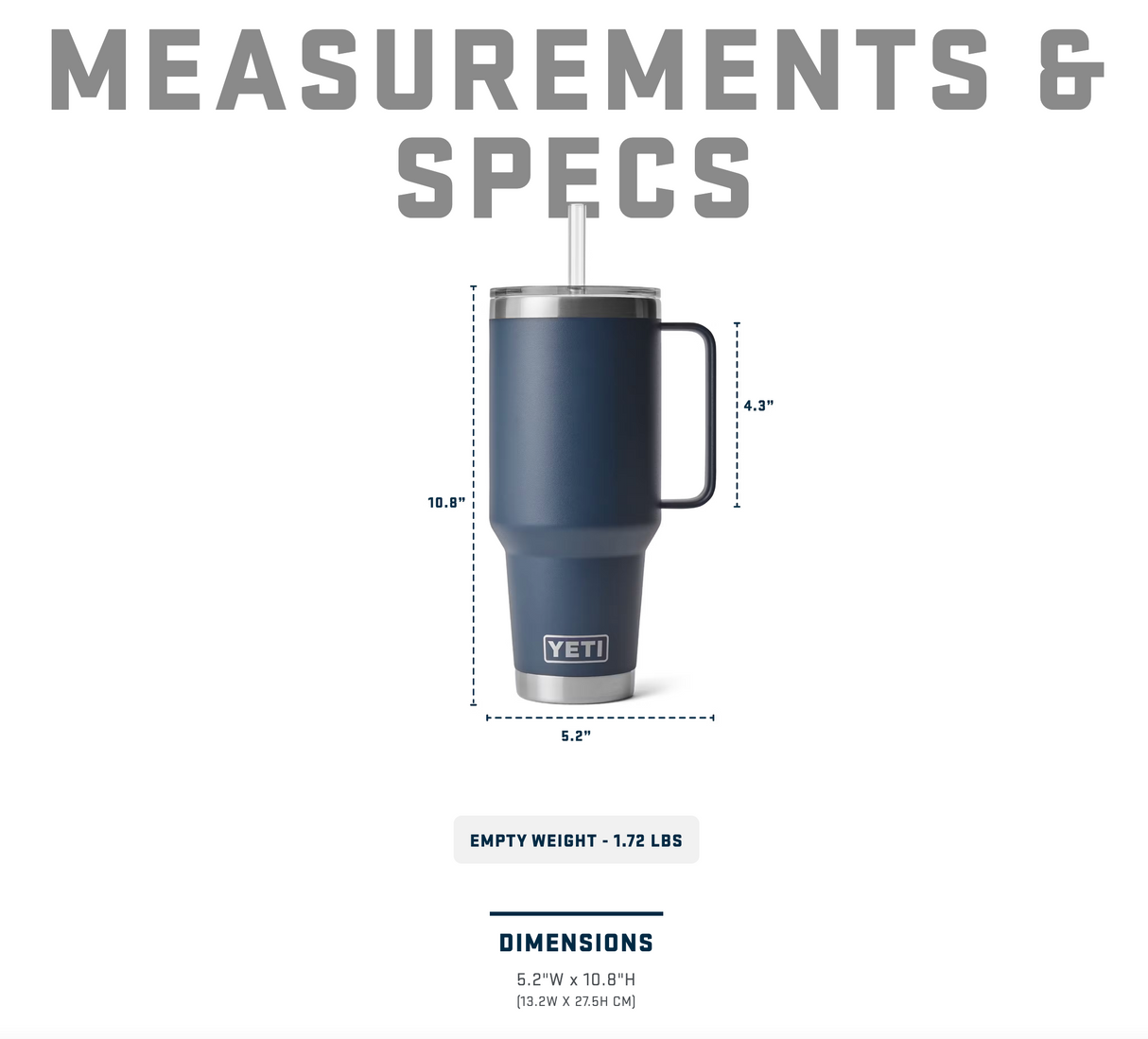 Yeti Rambler 42 oz Straw Mug Black Forest Green