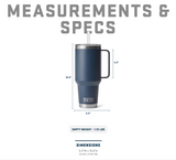 Yeti Rambler 42 oz Straw Mug Black Forest Green