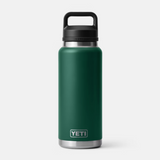Yeti Rambler 36 oz Bottle With Chug Cap Black Forest Green