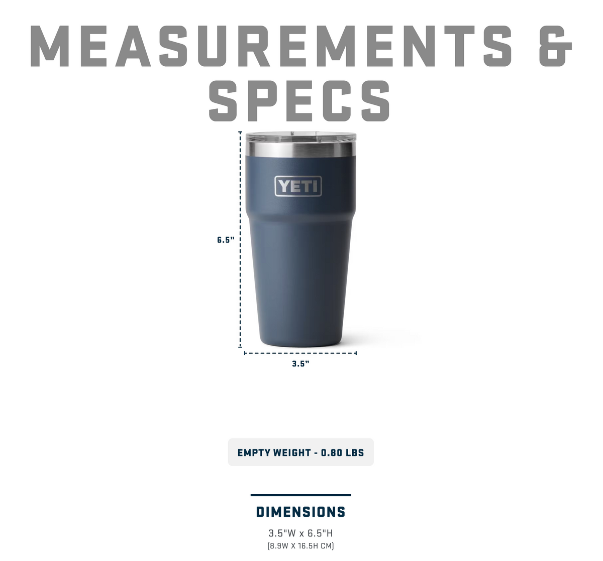 Yeti Rambler 20oz Stackable Cup with Magslider Lid Moon Dust