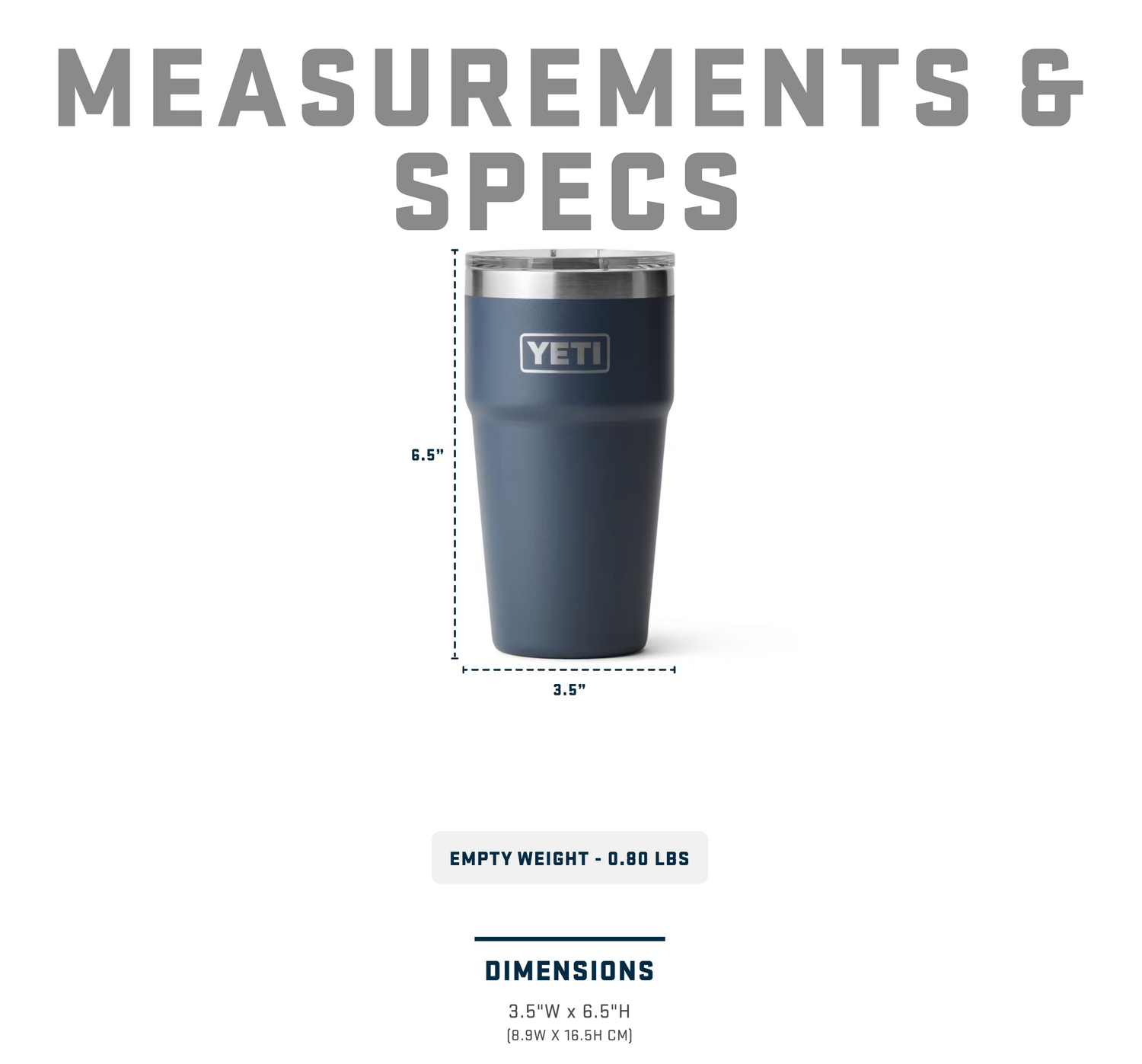 Yeti Rambler 20oz Stackable Cup with Magslider Lid Moon Dust