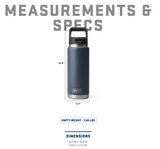 Yeti Rambler 26oz Cherry Blossom Matching Straw Cap Water Bottle