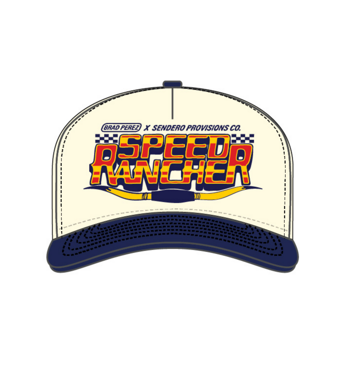 Sendero x Brad Perez Speed Rancher White Snapback Hat