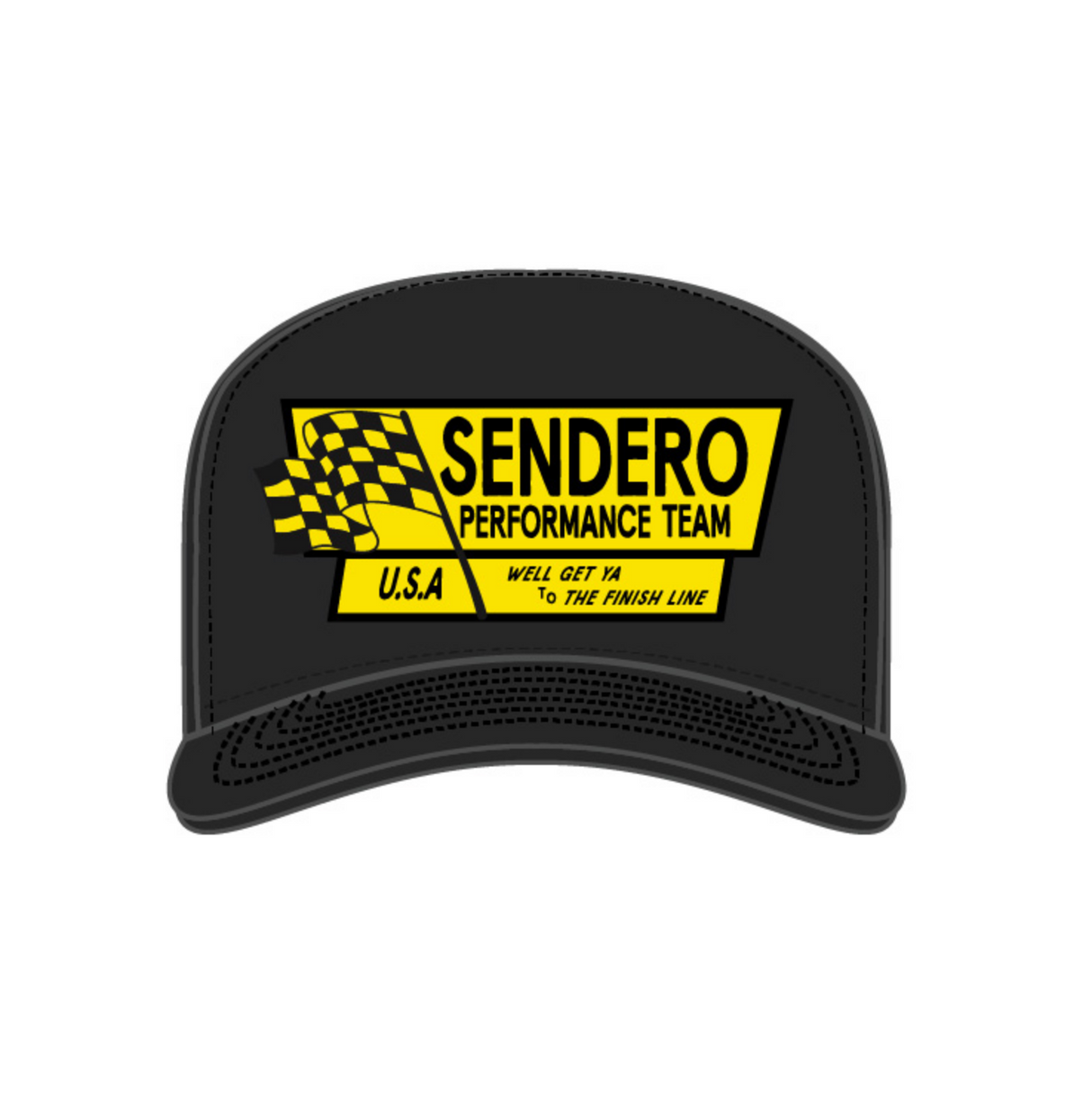 Sendero x Brad Perez Performance Black Trucker Snapback Hat