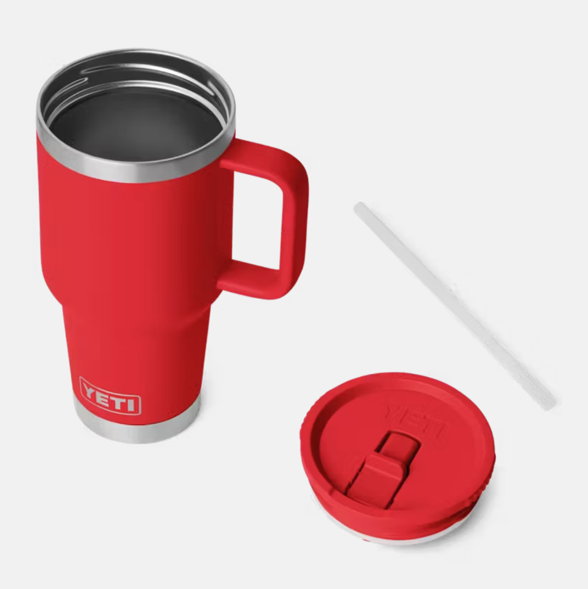 Yeti Rambler 30 oz Straw Travel Mug Rescue Red