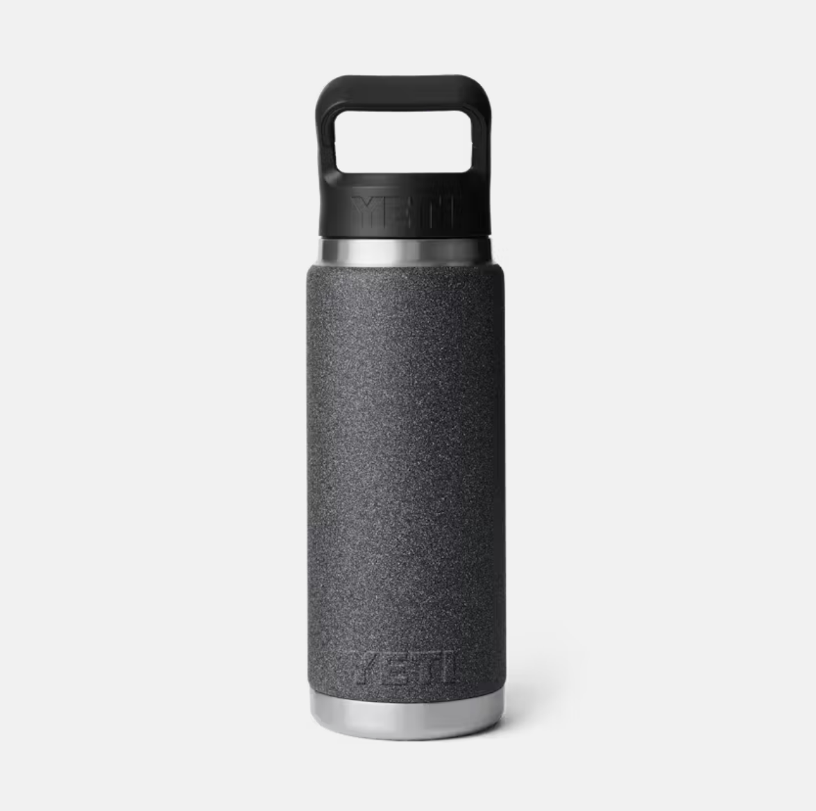 Yeti Rambler 26oz Black Stone Straw Cap Water Bottle