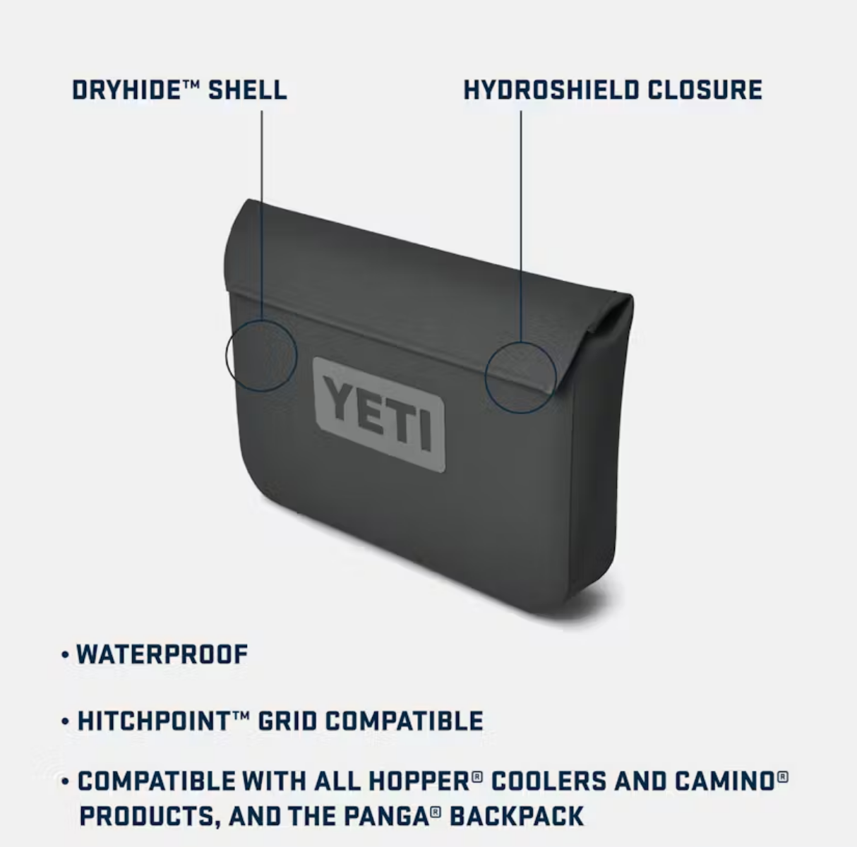 Yeti Sidekick Dry 3L Black Waterproof Gear Case