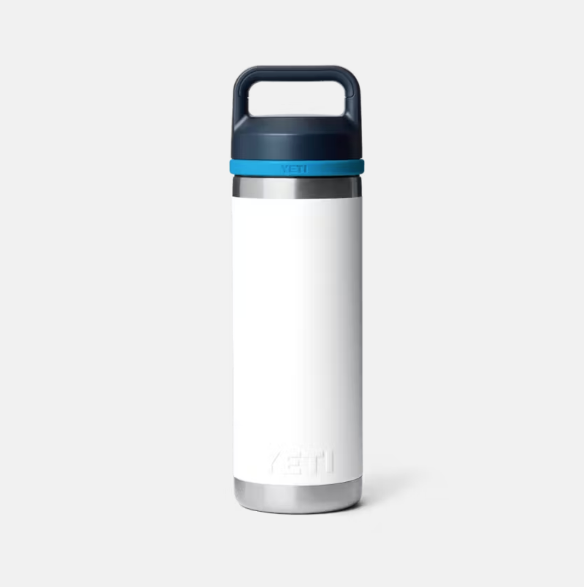 Yeti Rambler 18oz Water Bottle with Chug Cap White/Blue