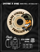 Spitfire x April Shane Formula Four 99D 52mm Skateboard Wheels