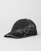 Rusty Hoodus Black 6 Panel Cap