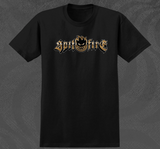 Spitfire Wheels Gold Chrome Bighead Black S/s Shirt