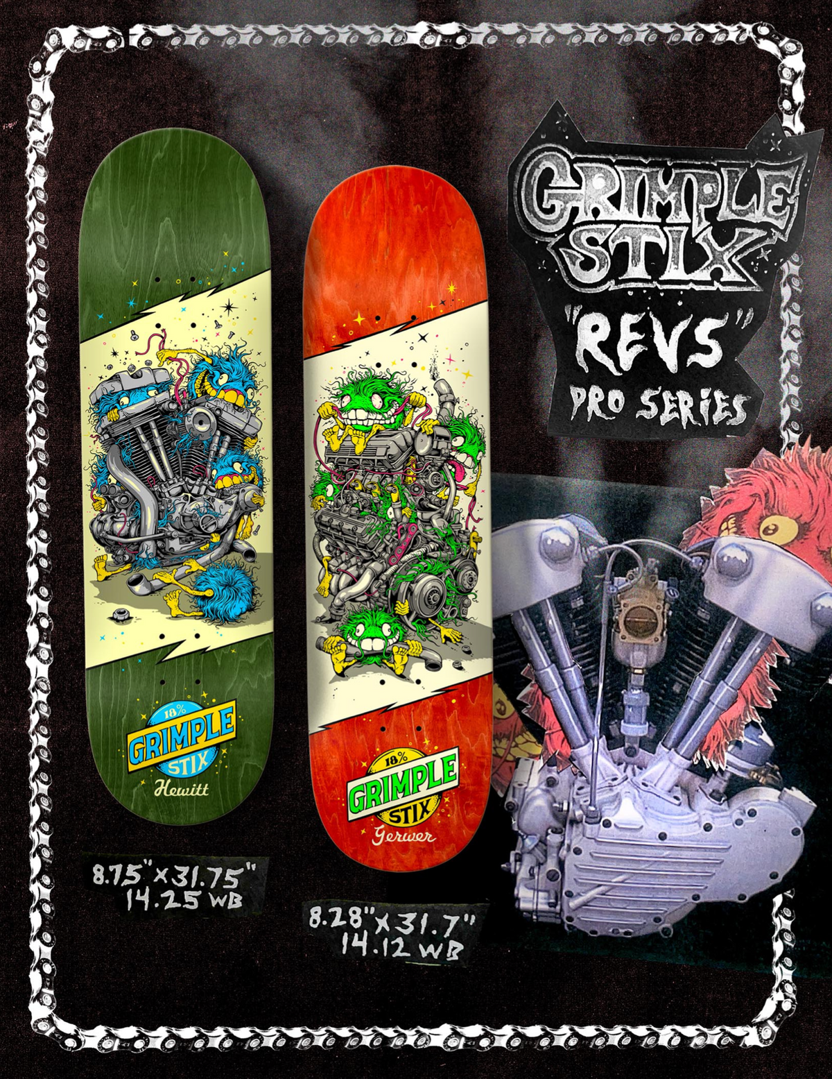 Anti-Hero Gerwer Grimple Revs 8.28" Skateboard Deck