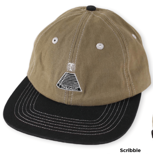 Theories Scribble Herringbone Olive Black Snapback Hat
