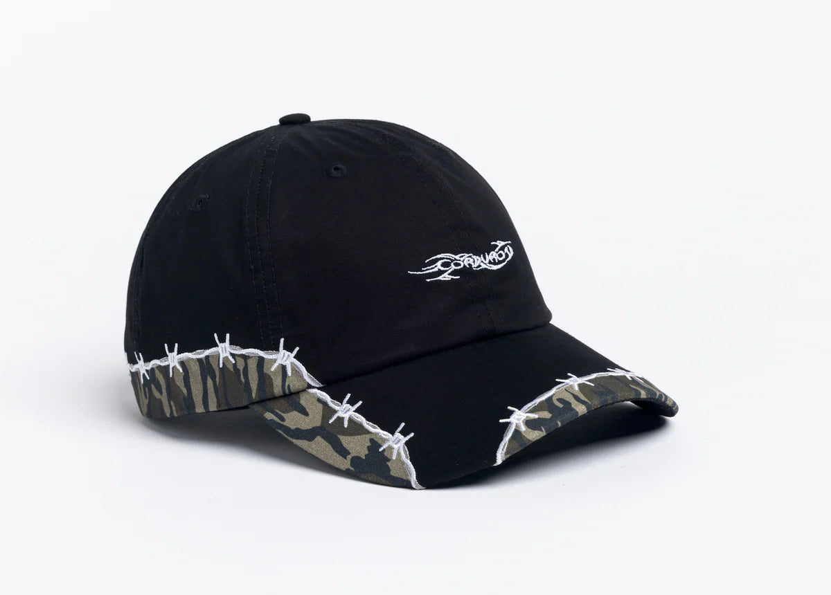 Autumn x Corduroy Camo Strapback Black Hat