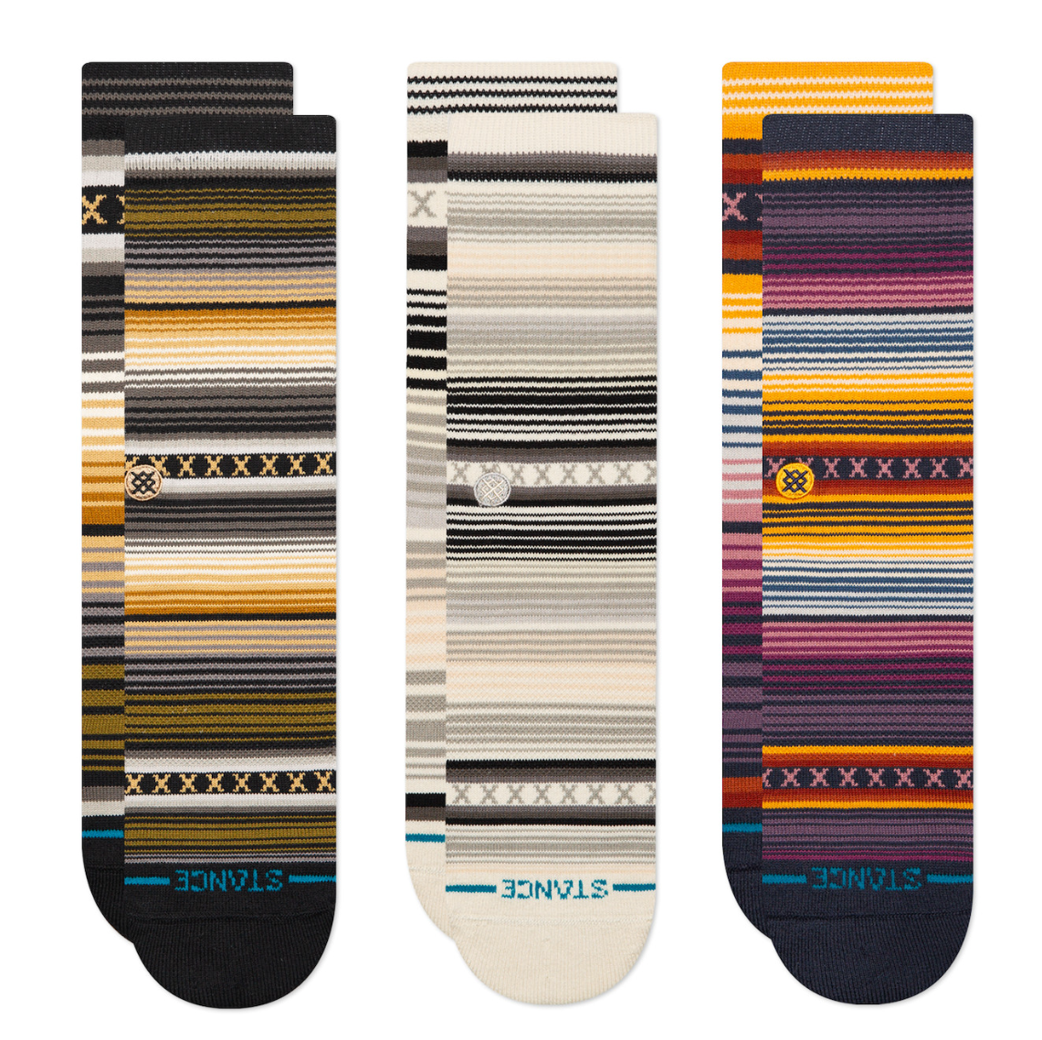 Stance Curren Forest 3 Pack Crew Socks