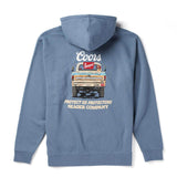 Seager X Coors Banquet Bumper Steel Blue Hooded Sweatshirt