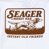 Seager X Mossy Oak Bird Dog White Tee S/s Shirt