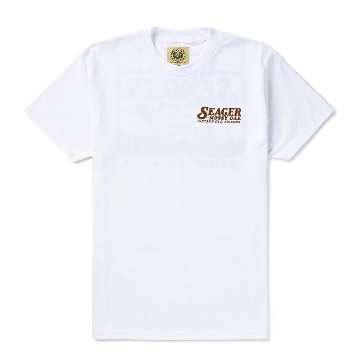 Seager X Mossy Oak Bird Dog White Tee S/s Shirt
