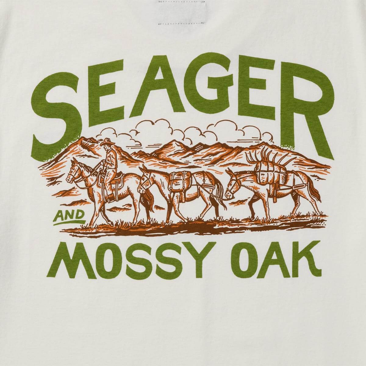 Seager X Mossy Oak Pack Out Vintage White Tee S/s Shirt