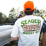 Seager X Mossy Oak Pack Out Vintage White Tee S/s Shirt