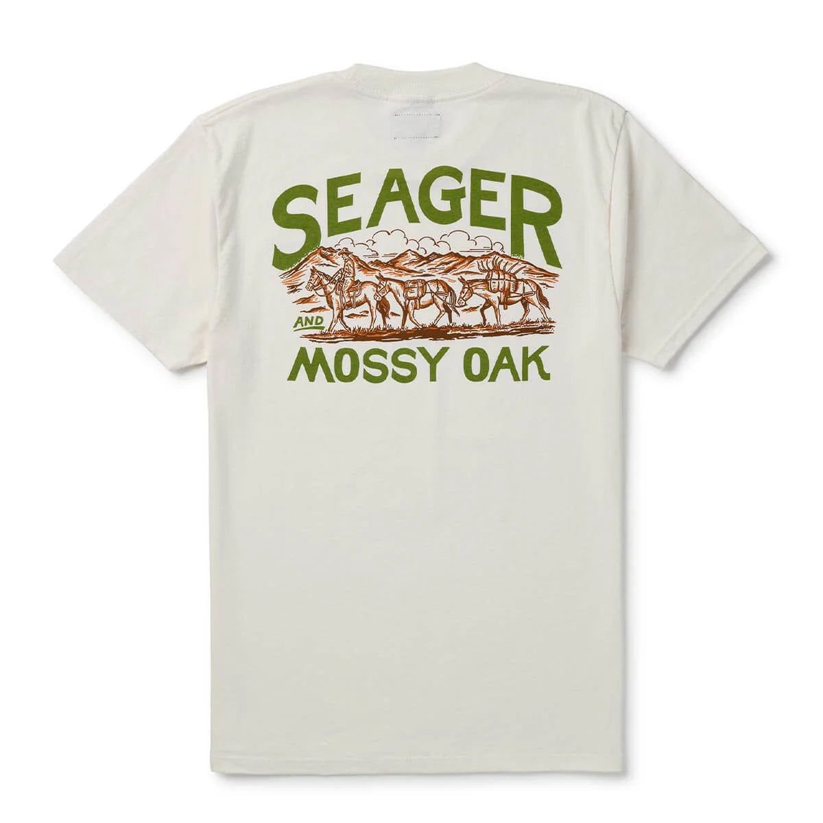 Seager X Mossy Oak Pack Out Vintage White Tee S/s Shirt