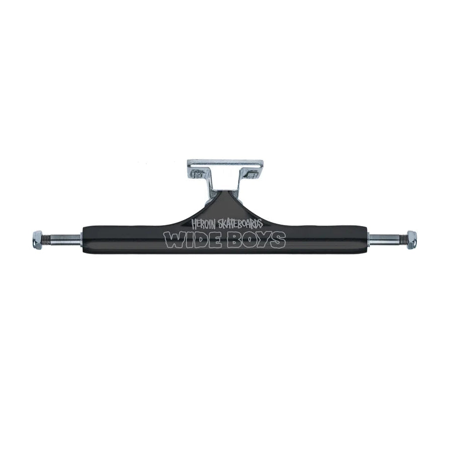 Slappy ST1 Hollow Wide Boy Black Polished Laser Etch Skateboard Truck