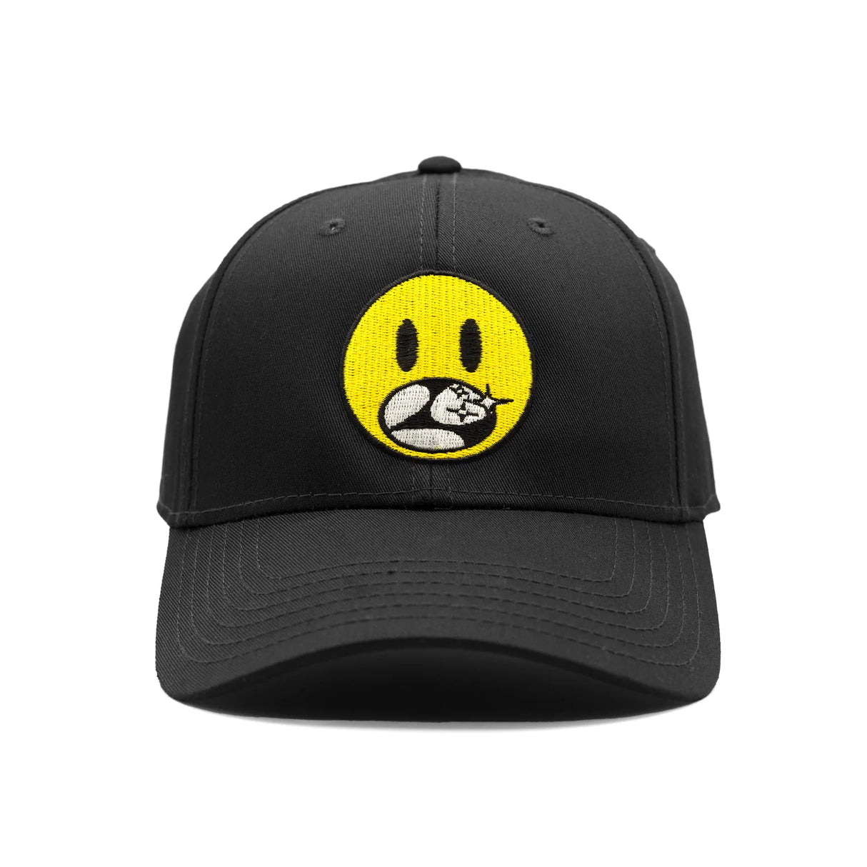 Limosine Smiley Black Strapback Hat