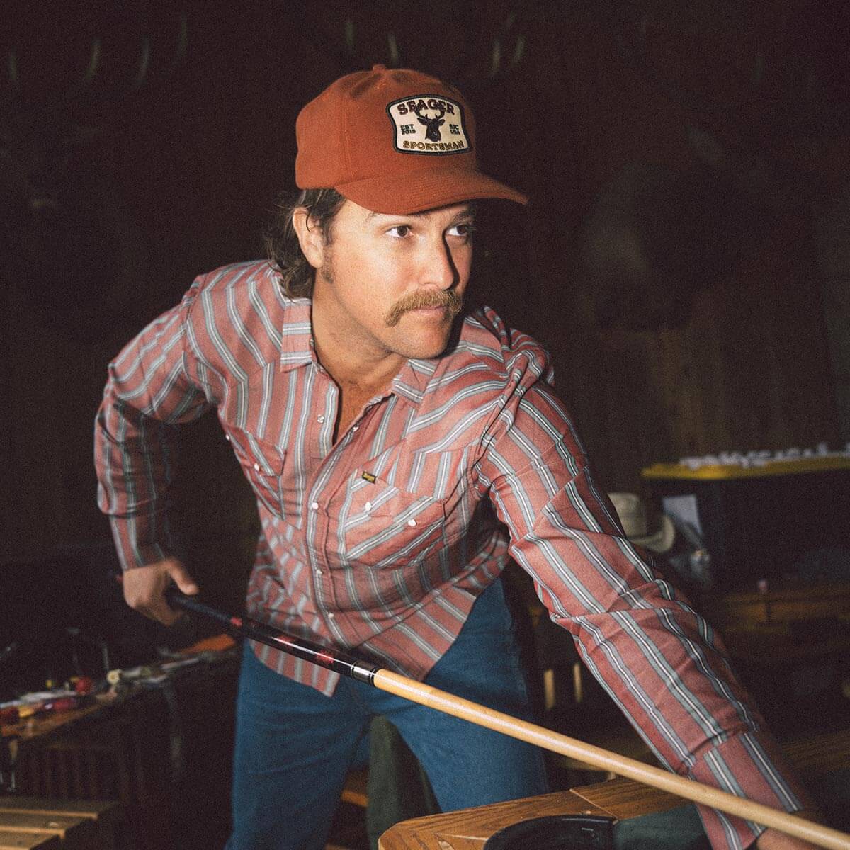 Seager Sportsman Orange Snapback Hat