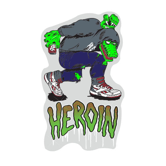 Heroin Swampy Stomp Sticker