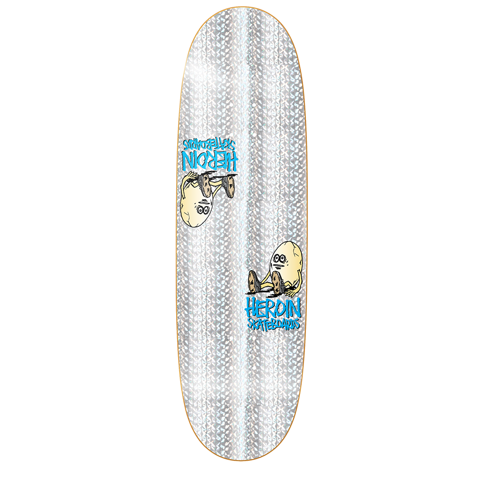 Heroin Symmetrical Holographic Egg 9.25" Shaped Skateboard Deck