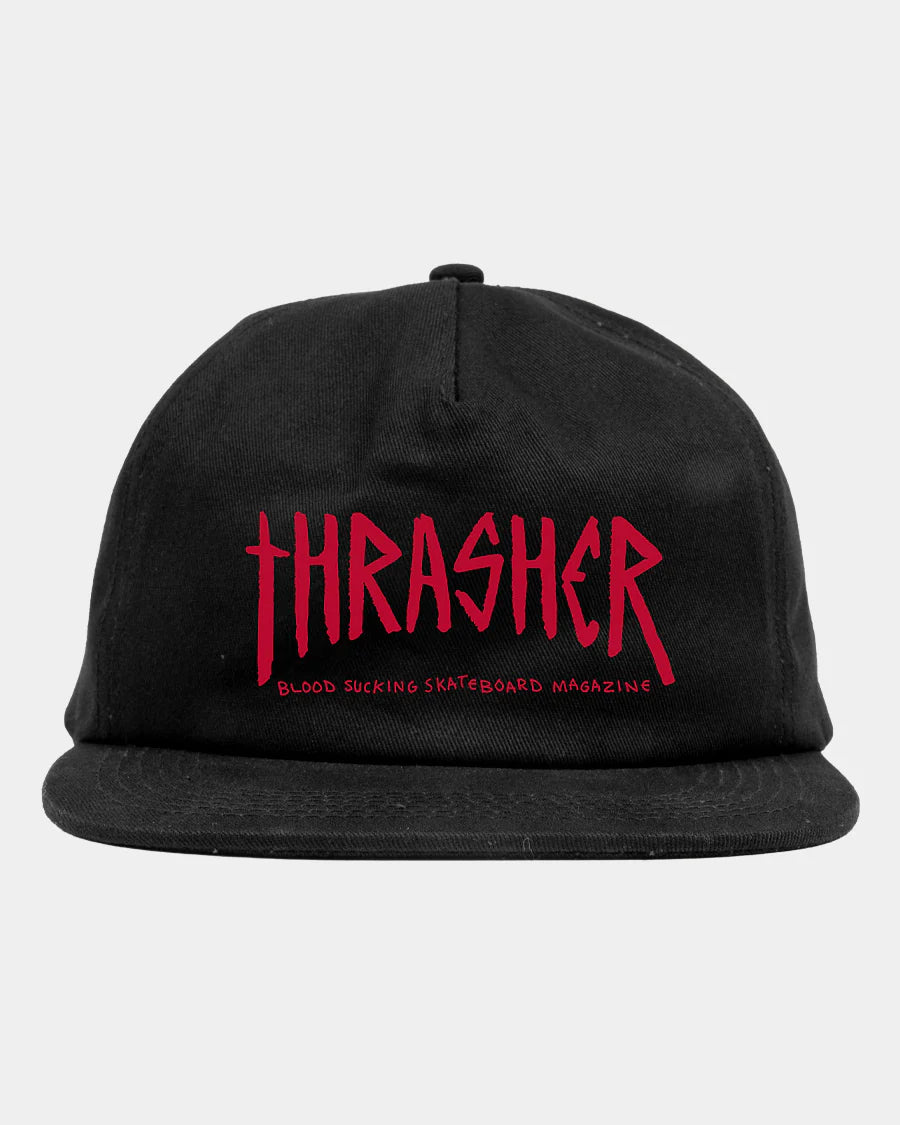 Thrasher X Toy Machine Scratch Black Snapback Hat